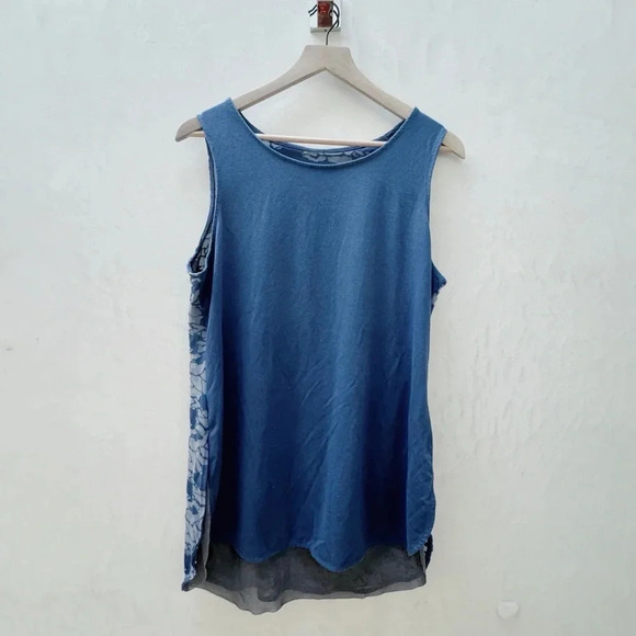 Tangerine || Women's Work Out Top Sleeveless with Mesh Design Large - Picture 1 of 4